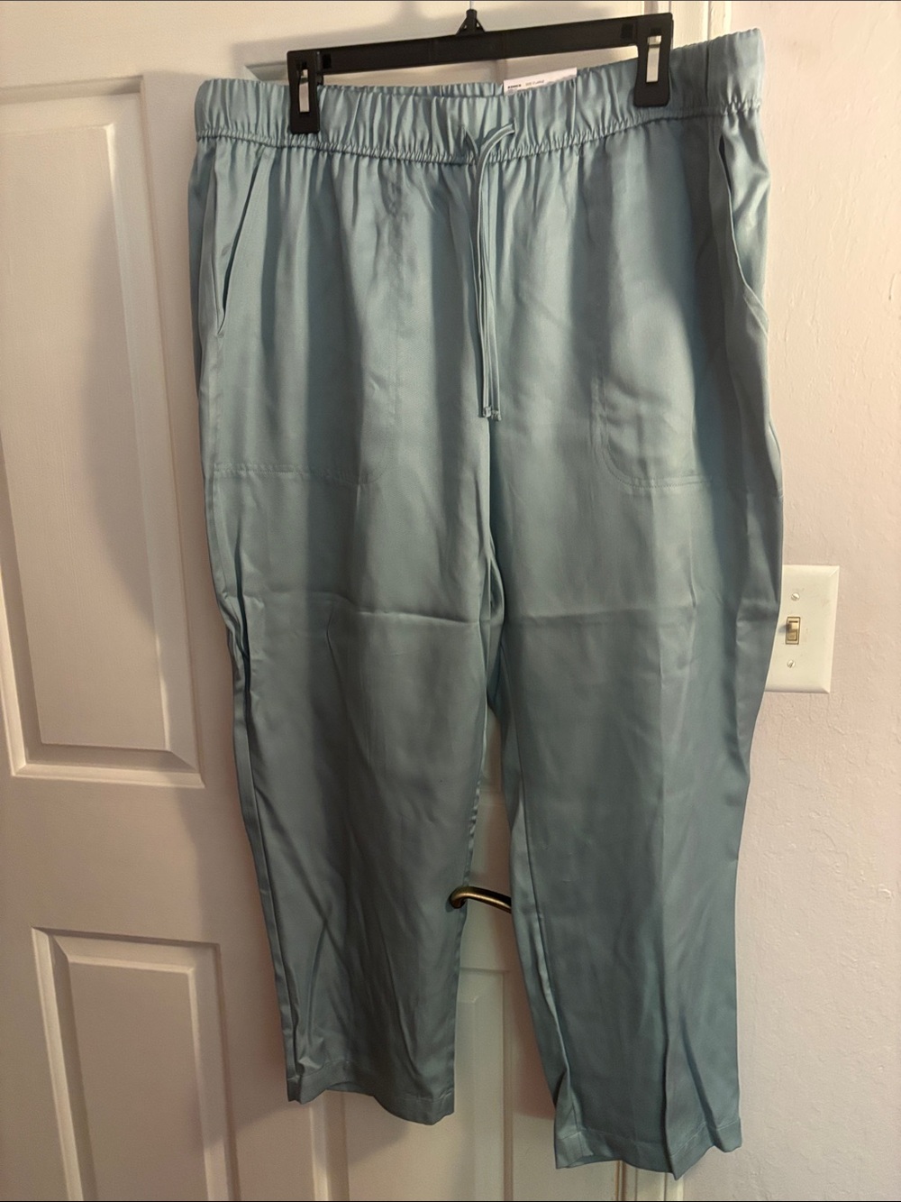 croft & barrow Light Blue Drawstring Elastic-Waist Women's Pants